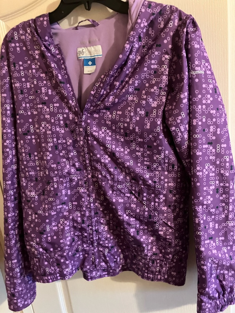 Columbia Purple Dot-Print Hooded Jacket